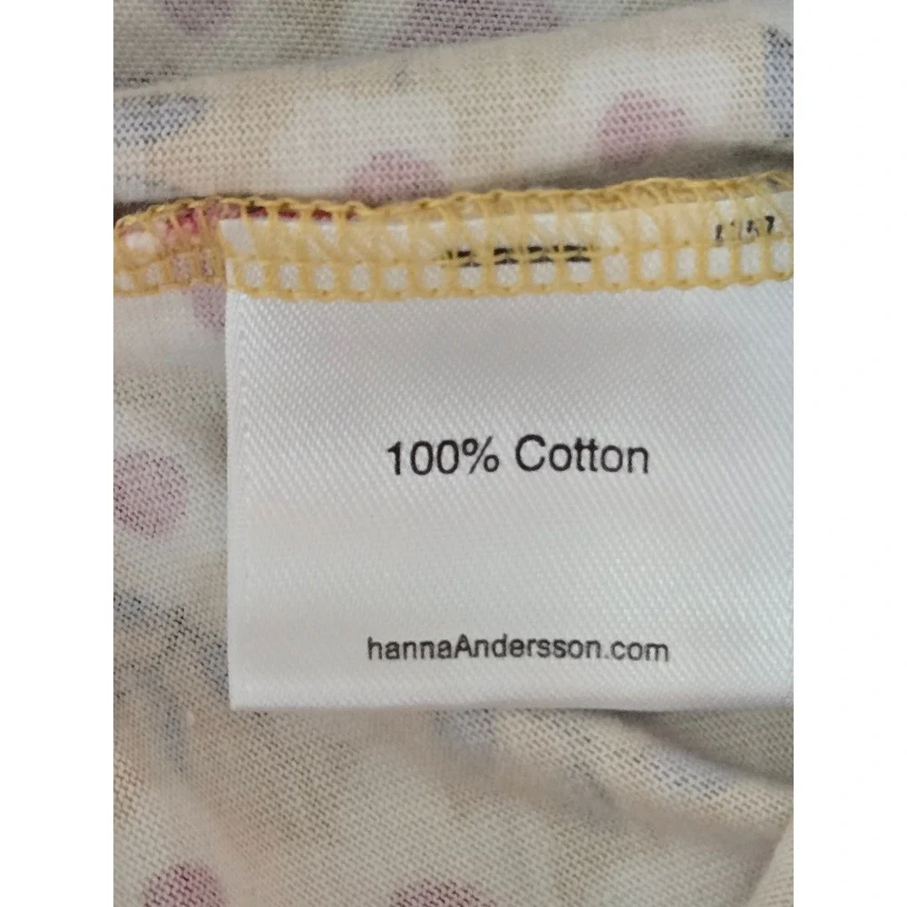 Hanna Andersson Girls Yellow Floral Lace Trim Drop Waist Cotton Dress Size 100‎